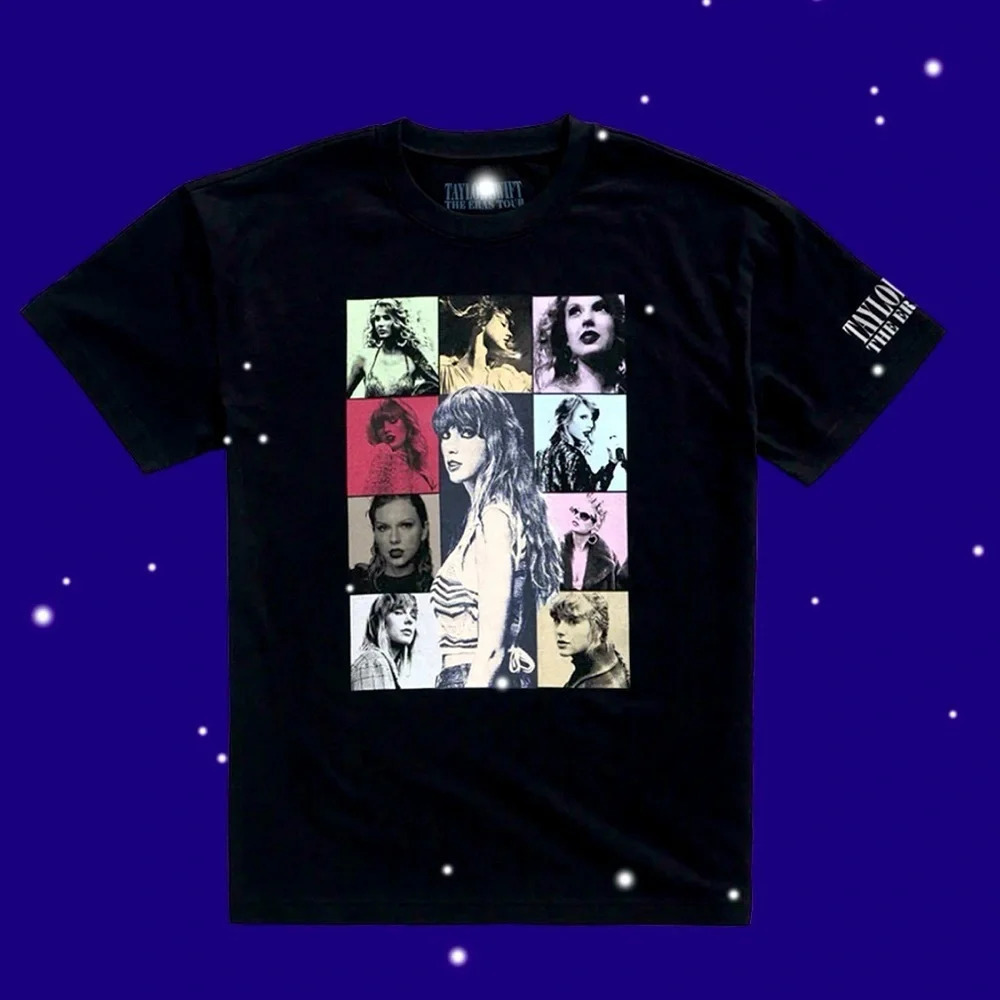 NWT Taylor Swift The Eras Tour Concert US Dates Blk Shirt Unisex Official Merch
